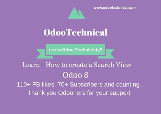 Creating Search VIew Odoo 8